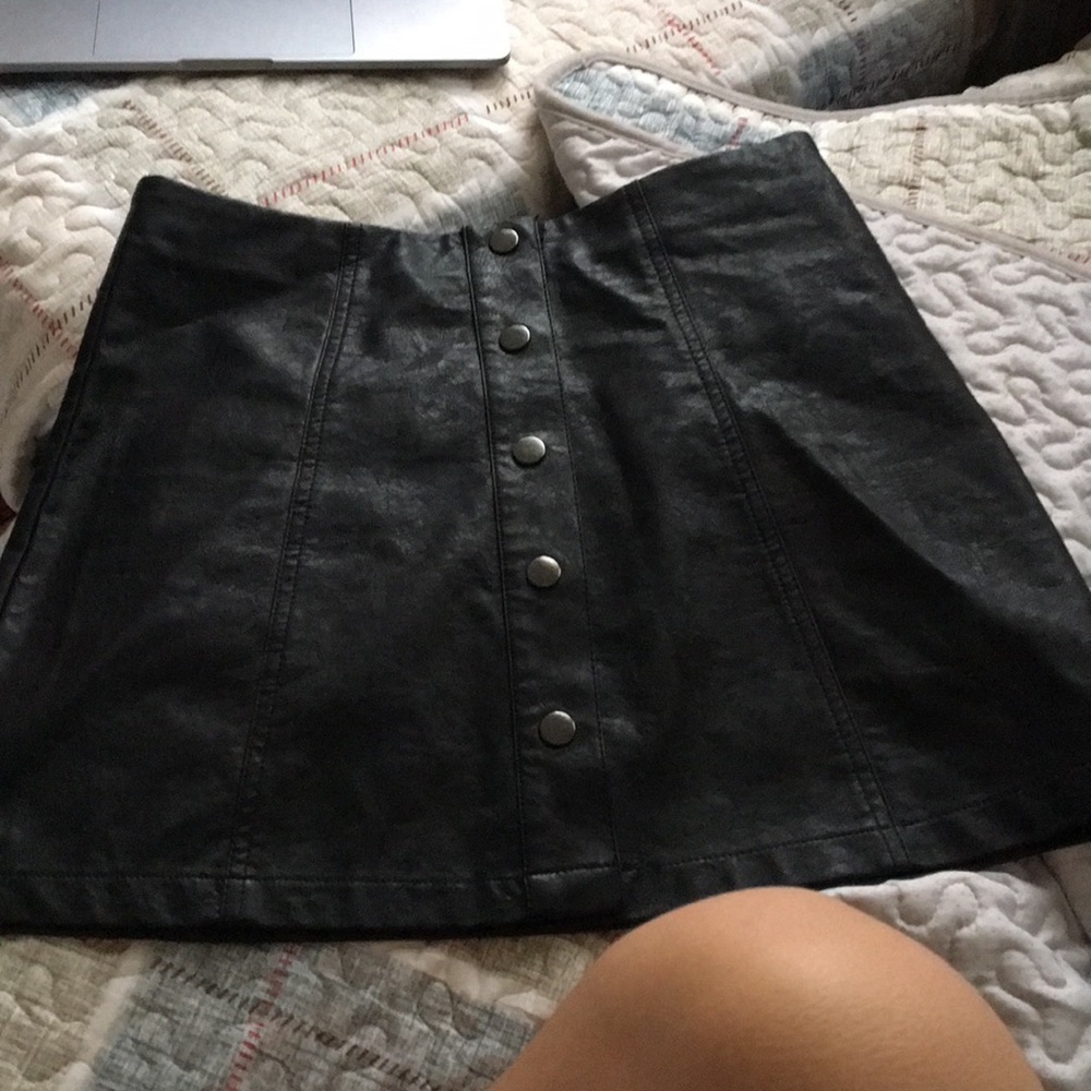 Black Leather Skirt